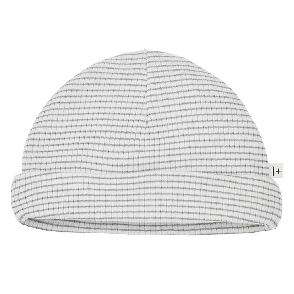 1+ In The Family Baby Gio Hat Smoky Grey Stripes