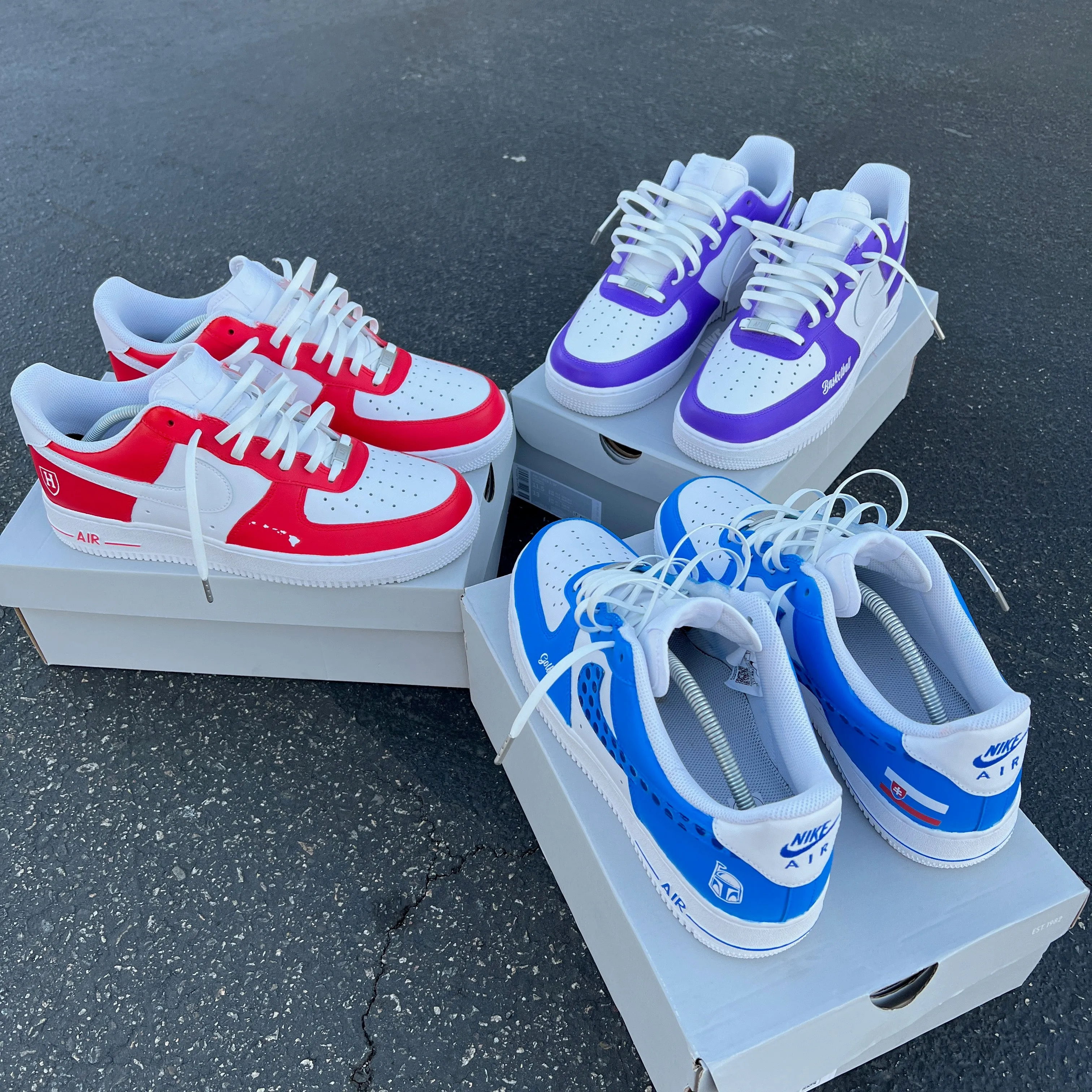 3 Pairs of Custom Order White Nike AF1 Lows in Size 11.5 Men's - Invoice 2 of 2