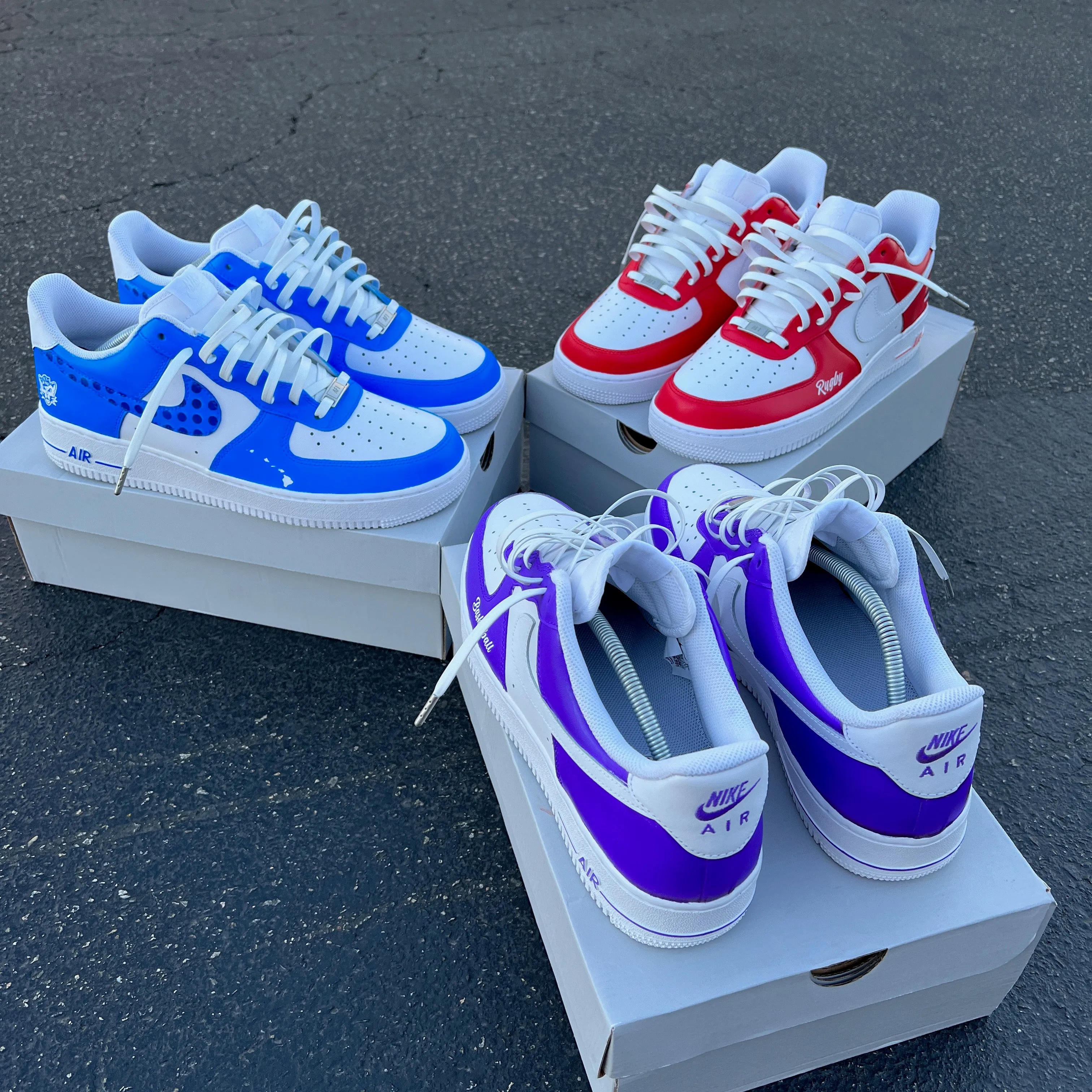 3 Pairs of Custom Order White Nike AF1 Lows in Size 11.5 Men's - Invoice 2 of 2