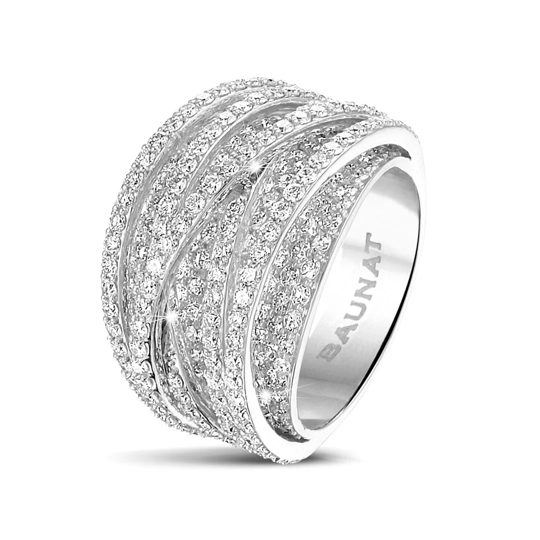 3.50 carat white gold ring with round diamonds