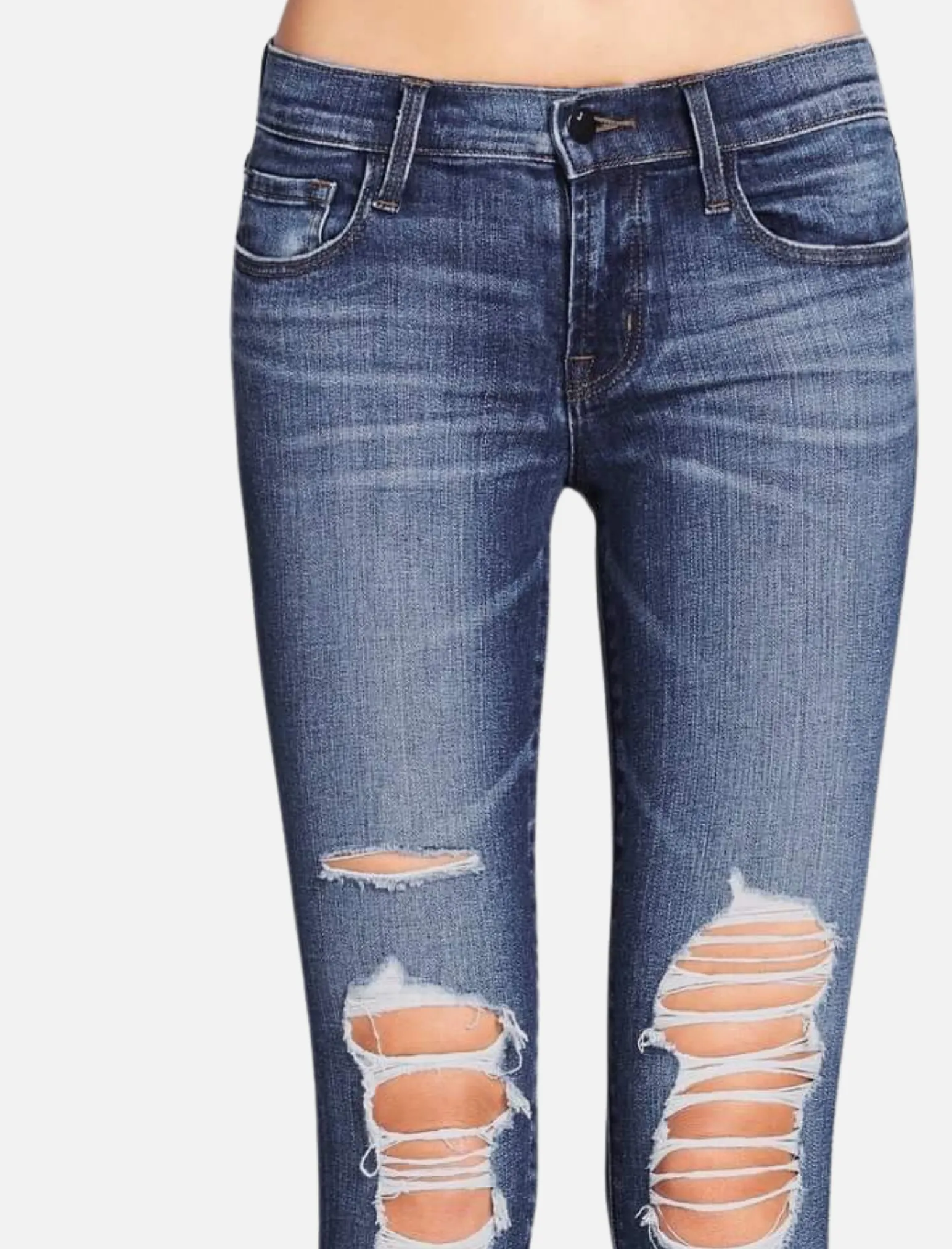 9326 High Waisted Crop Skinny Jeans