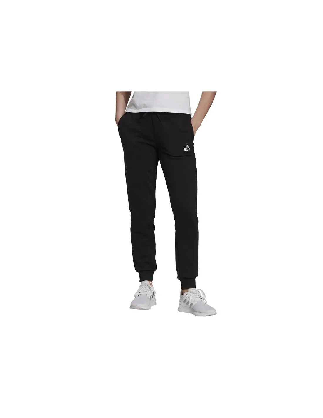 adidas Essentials Fleece Logo W Black Pants