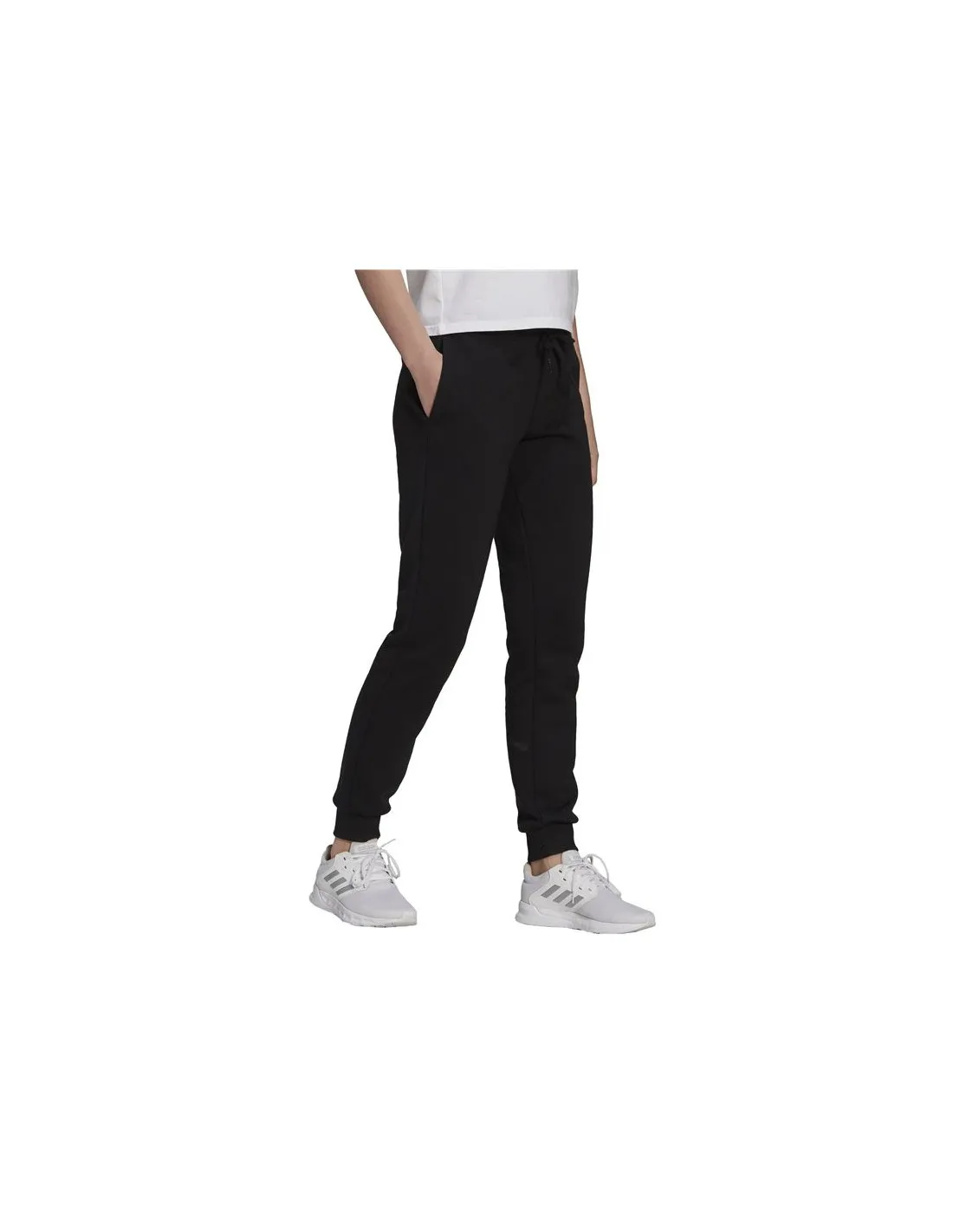 adidas Essentials Fleece Logo W Black Pants