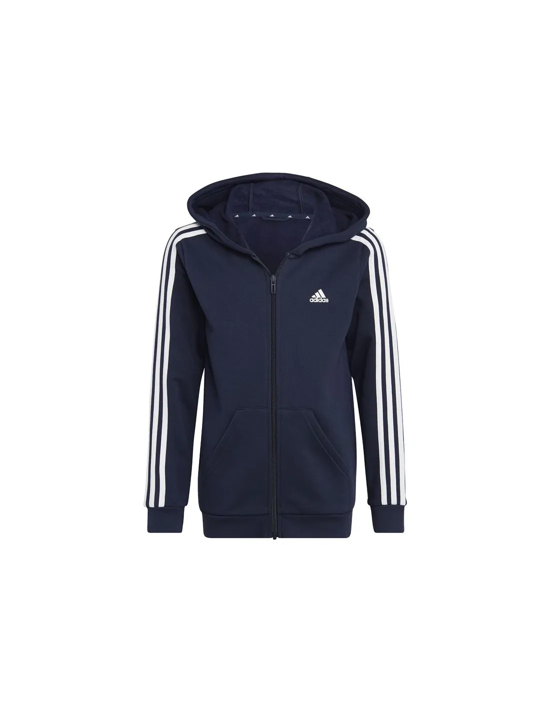 adidas Kids' Essentials Fleece Hoodie with 3 Stripes