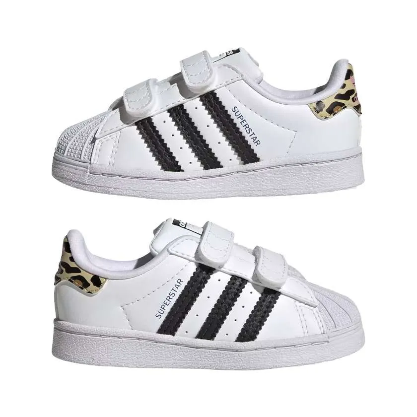 adidas Originals Kids Infant Toddler Superstar Shoes – Cloud White / Core Black / Blue