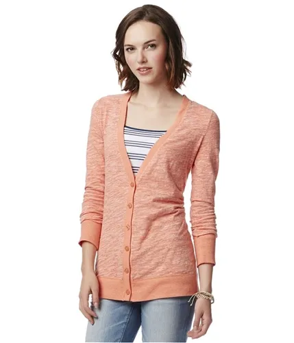 Aeropostale Womens Slub Cardigan Sweater