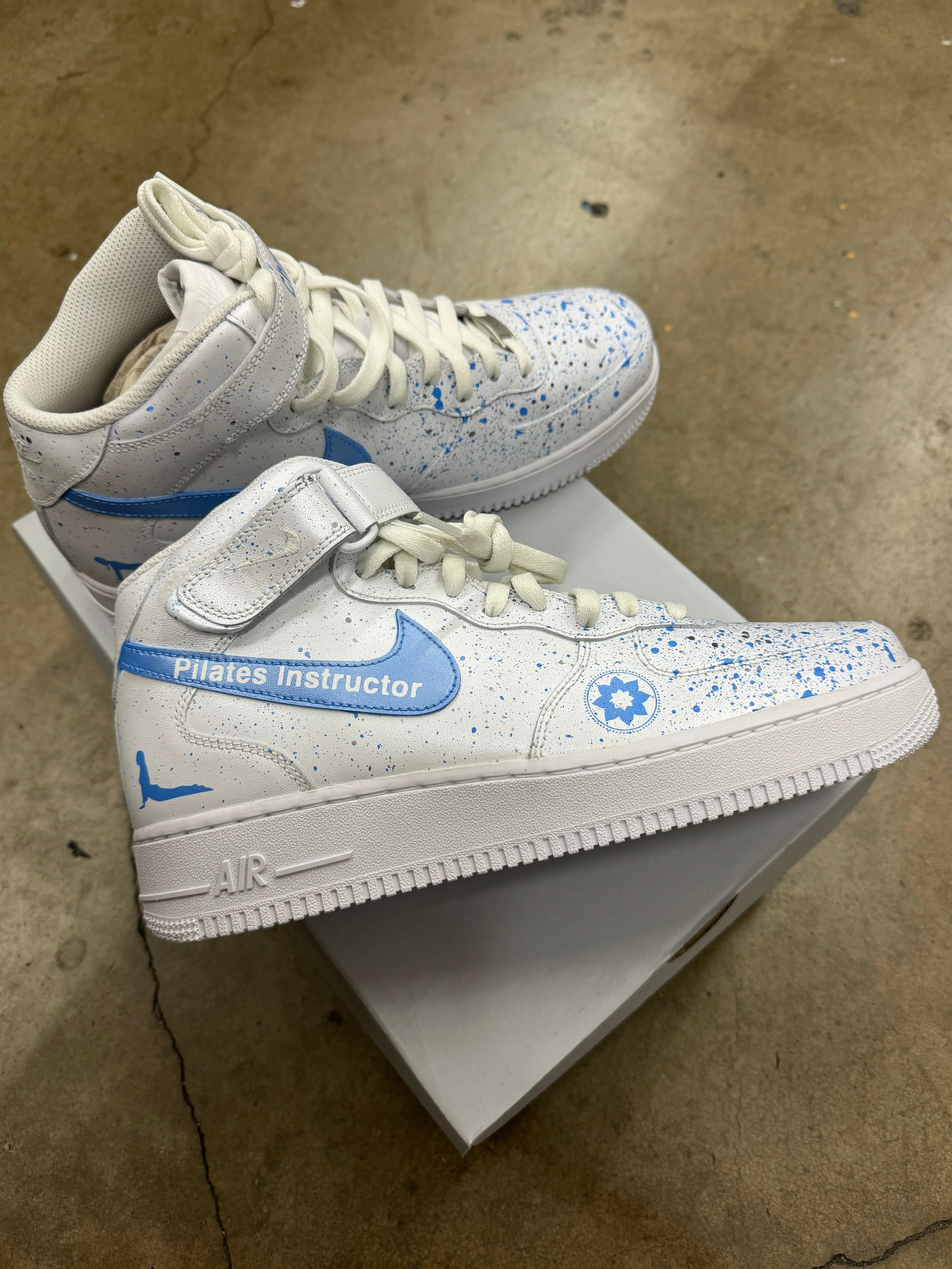 Af1 Mids - White Nike - 10.5 mens - Custom RUSH Order - Invoice 2 of 2