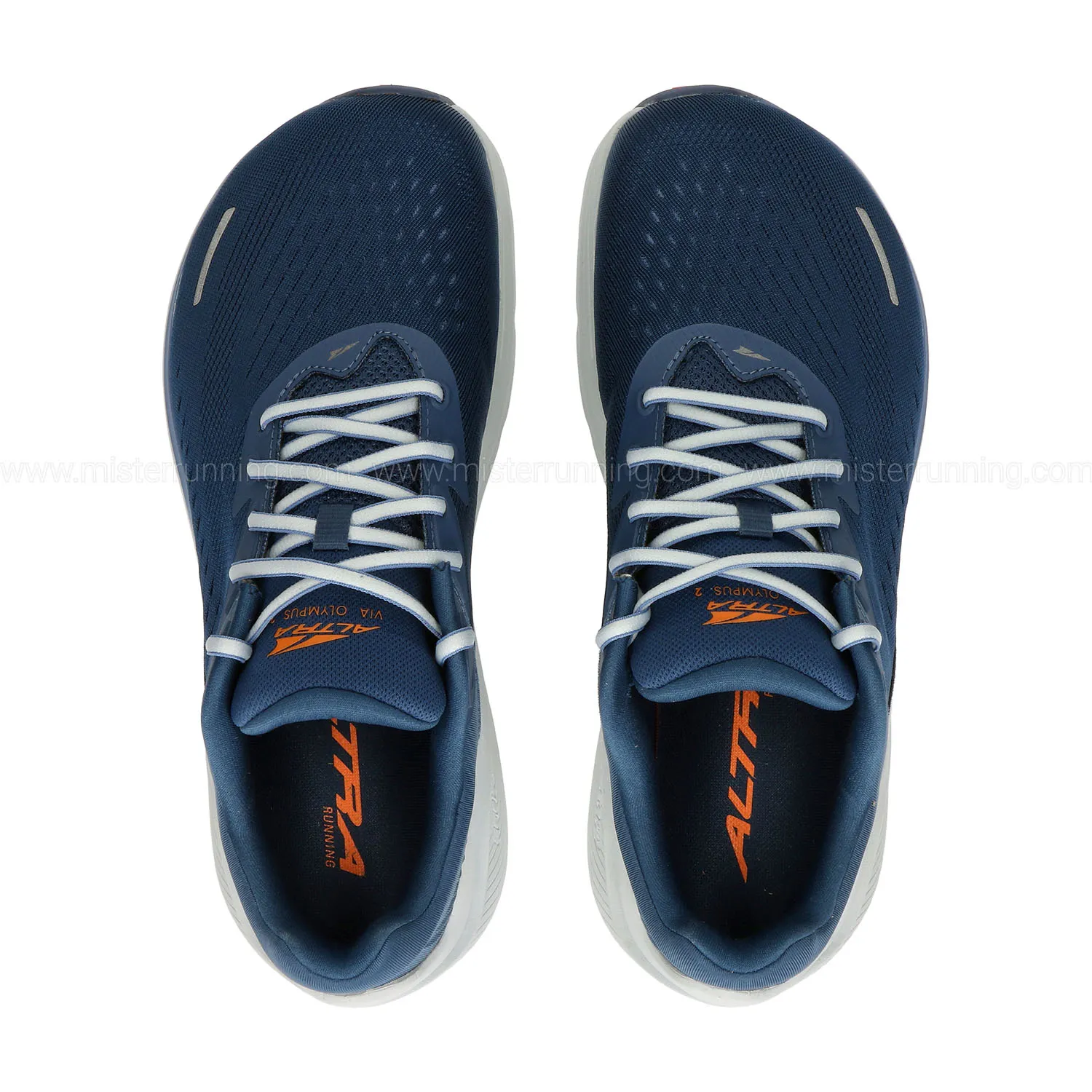 Altra Olympus 2 Navy trail running shoes.