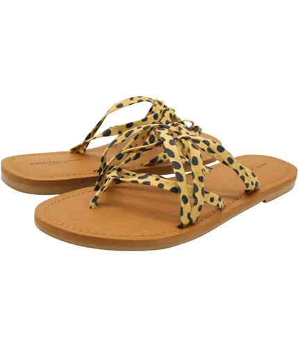 American Eagle Womens Strappy Polka Dot Flip Flop Sandals