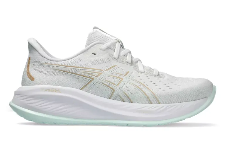 Asics Gel Cumulus 26 Women's Running Shoes - White/ Pale Mint - B Width