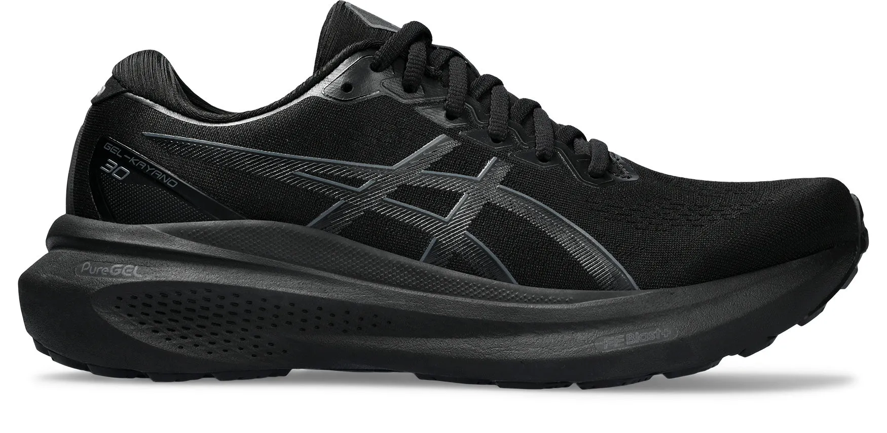 Asics Gel Kayano 30 (4E Width) - Black/Black Men's Running Shoe.