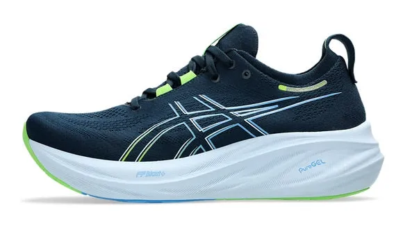 Asics Gel Nimbus 26 4E French Blue Electric Lime Men's