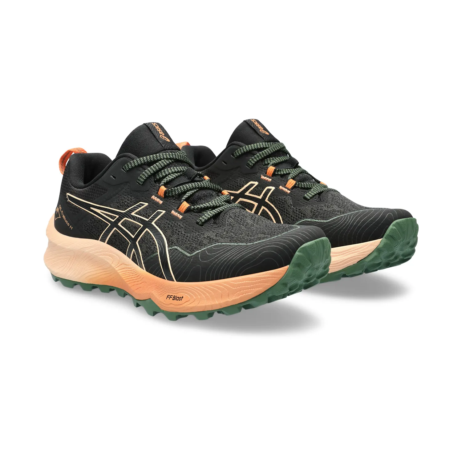 Asics Gel Trabuco 11 Black/Apricot Crush running shoes