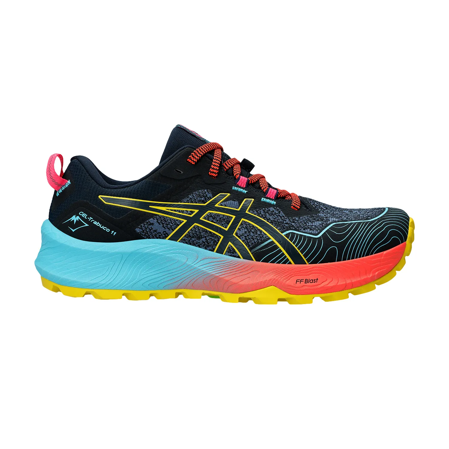 Asics Gel Trabuco 11 French Blue Vibrant Yellow Running Shoes