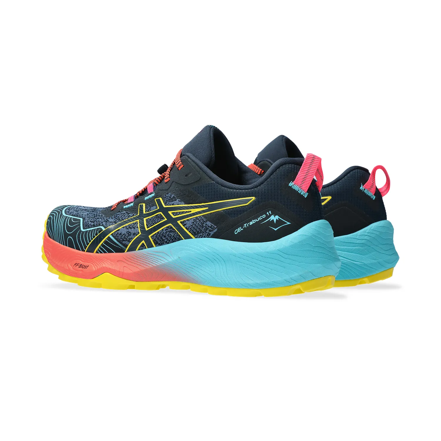 Asics Gel Trabuco 11 French Blue Vibrant Yellow Running Shoes