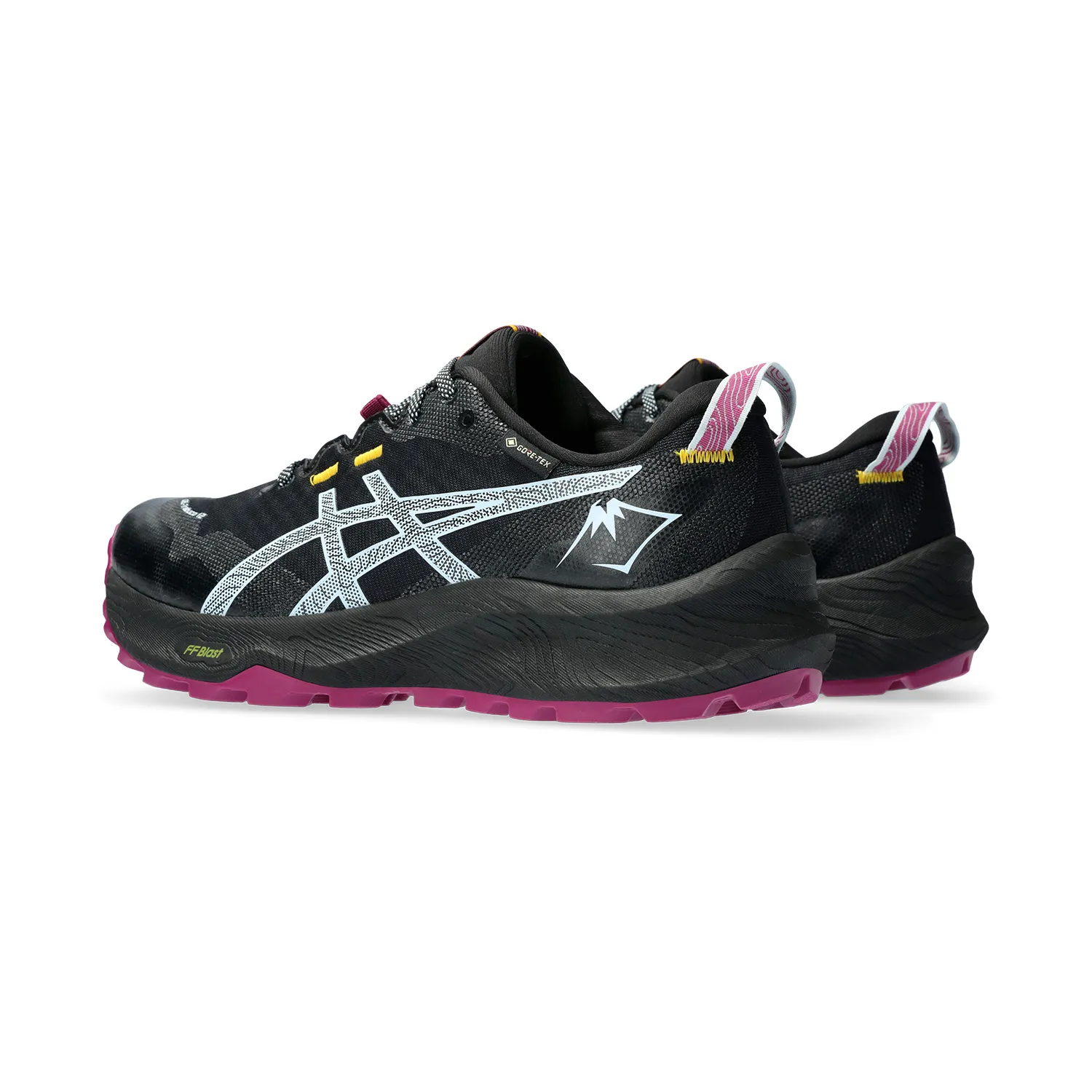 Asics Gel Trabuco 12 GTX Black Light Blue running shoes