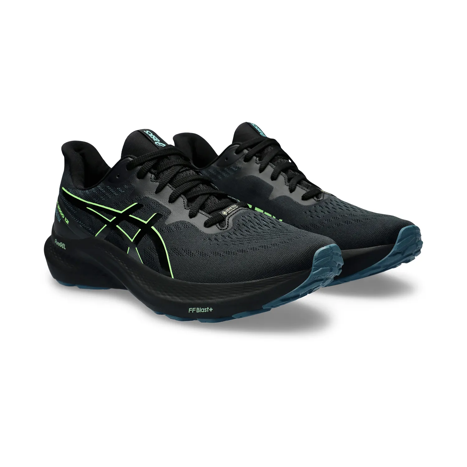 Asics GT 2000 12 GTX Black Illuminate Green