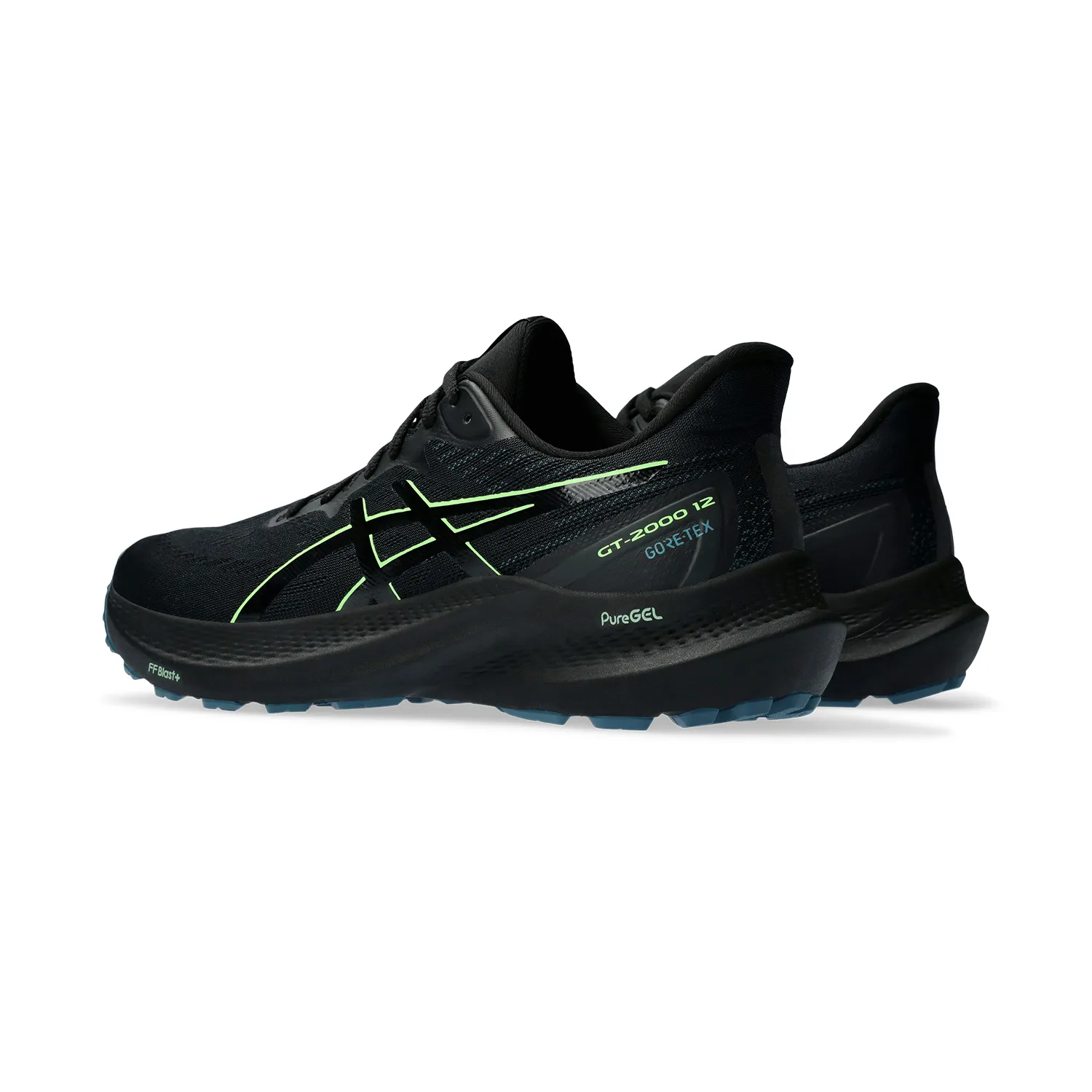 Asics GT 2000 12 GTX Black Illuminate Green