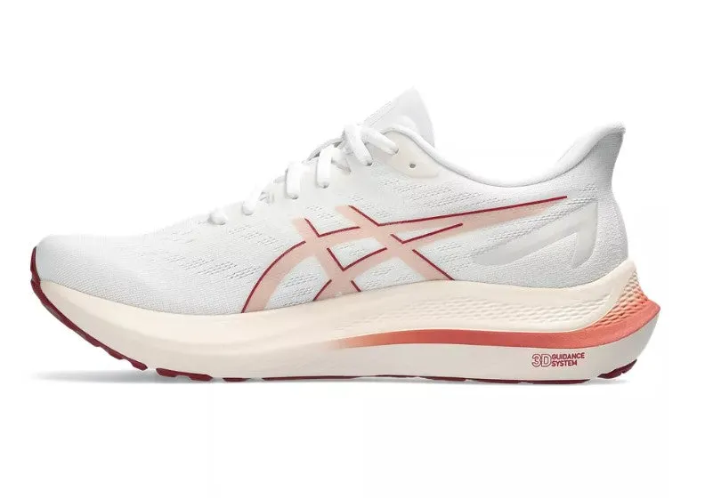 Asics GT-2000 12 Women's Running Shoe - White/ Light Garnet (B Width)