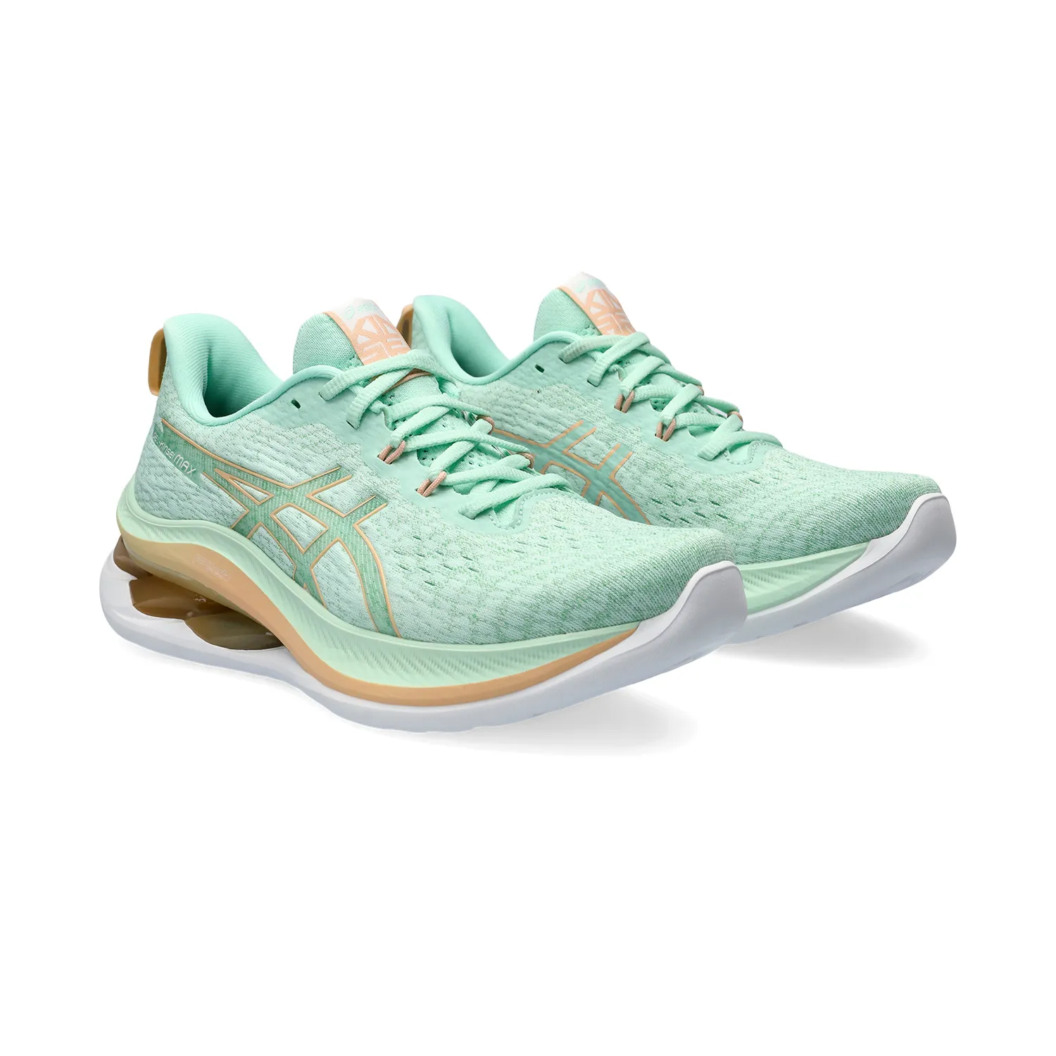 Asics Kinsei Max Mint Tint Apricot Crush - Men's Running Shoes.