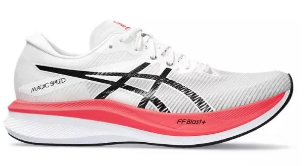 Asics Magic Speed 3 Women's Running Shoes - White/Black