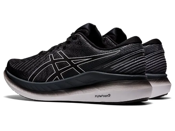 Asics men's Glideride 2 2E width black and carrier grey shoes