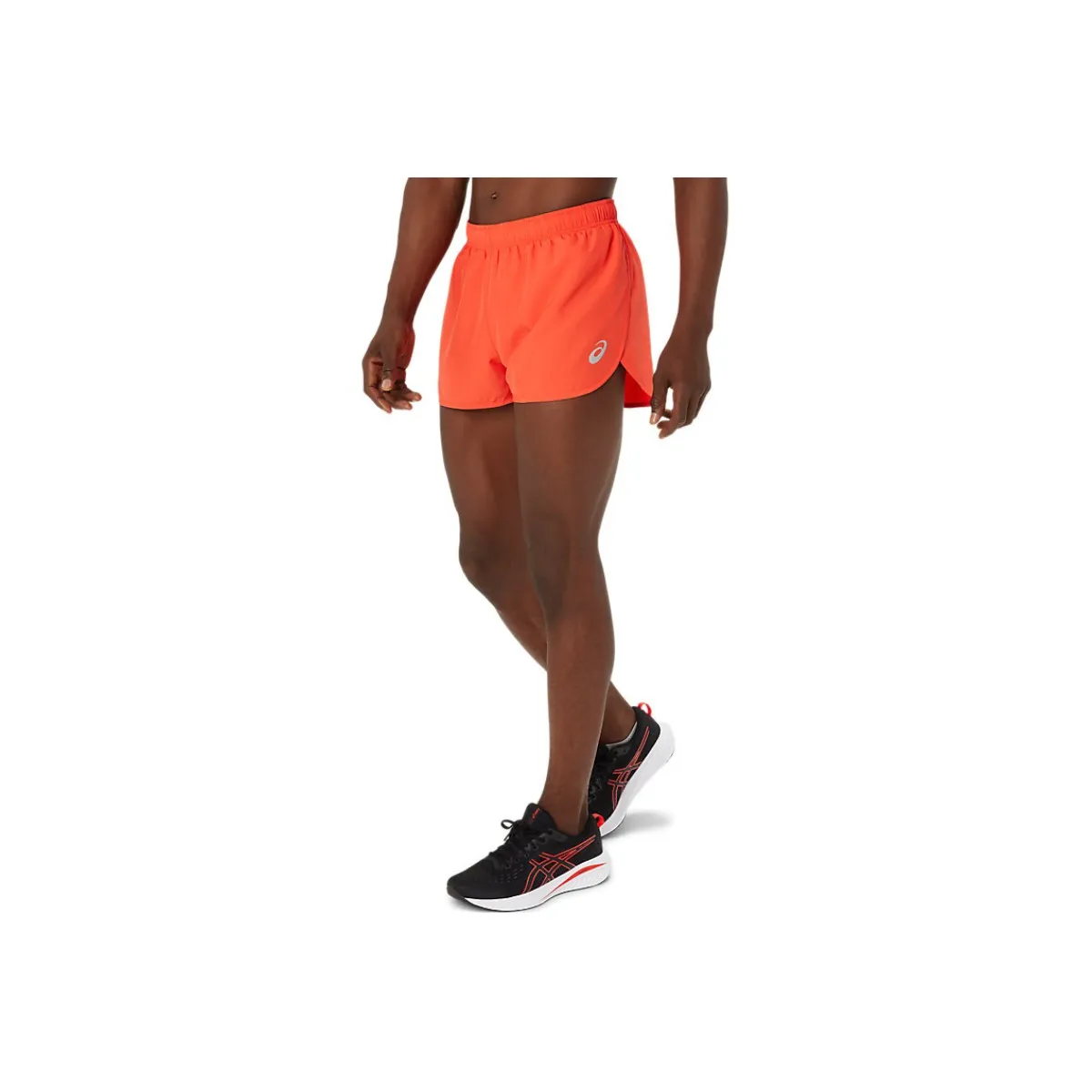 Asics orange split shorts