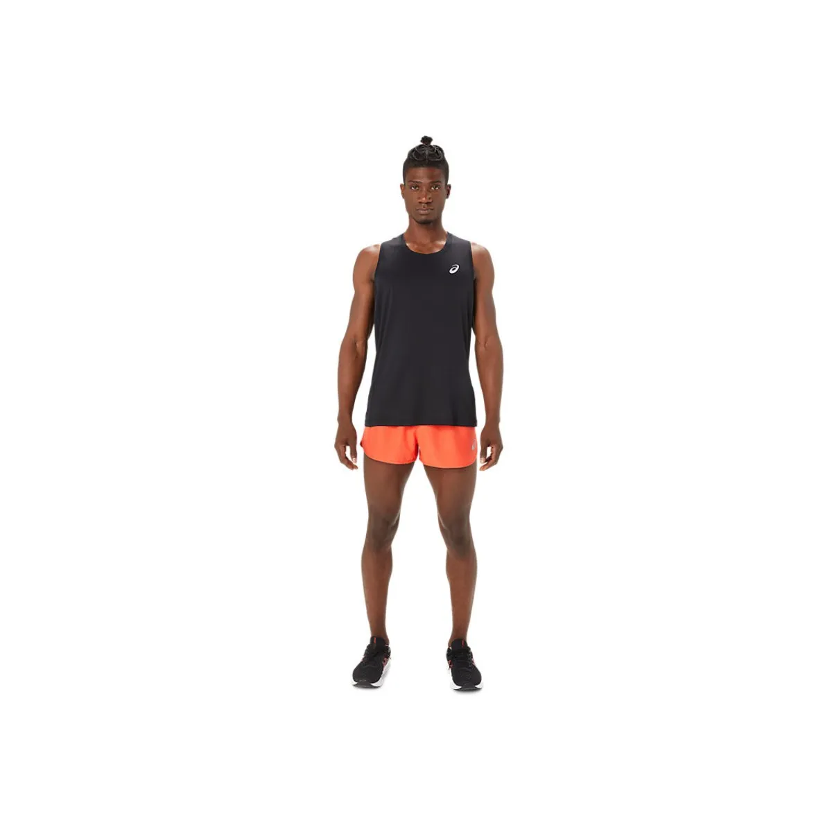 Asics orange split shorts