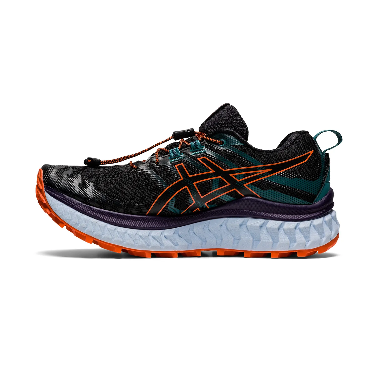 Asics Trabuco Max Black and Nova Orange