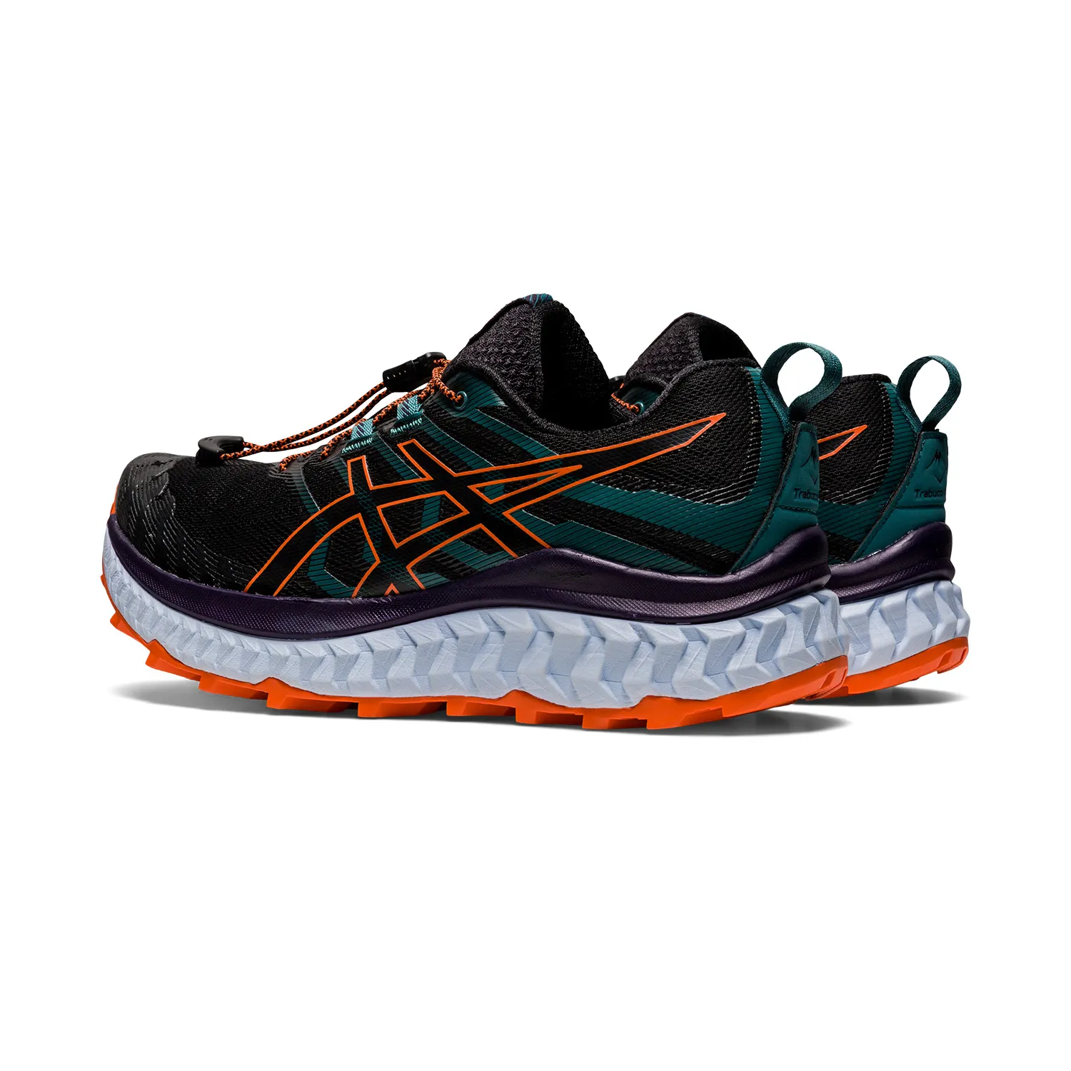 Asics Trabuco Max Black and Nova Orange