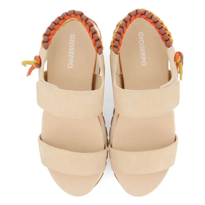 BEIGE SPORTS SANDALS WITH MULTICOLOR REAR DETAIL FOR WOMEN AUSTELL