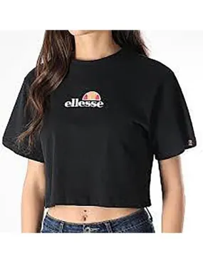 Black Ellesse Fireball Women's Crop Top