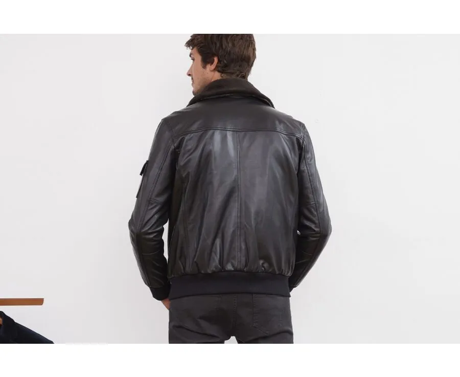 Black Leather Aviator Jacket - EVERETT II | Men's Fashion & Style | SHOP NOW