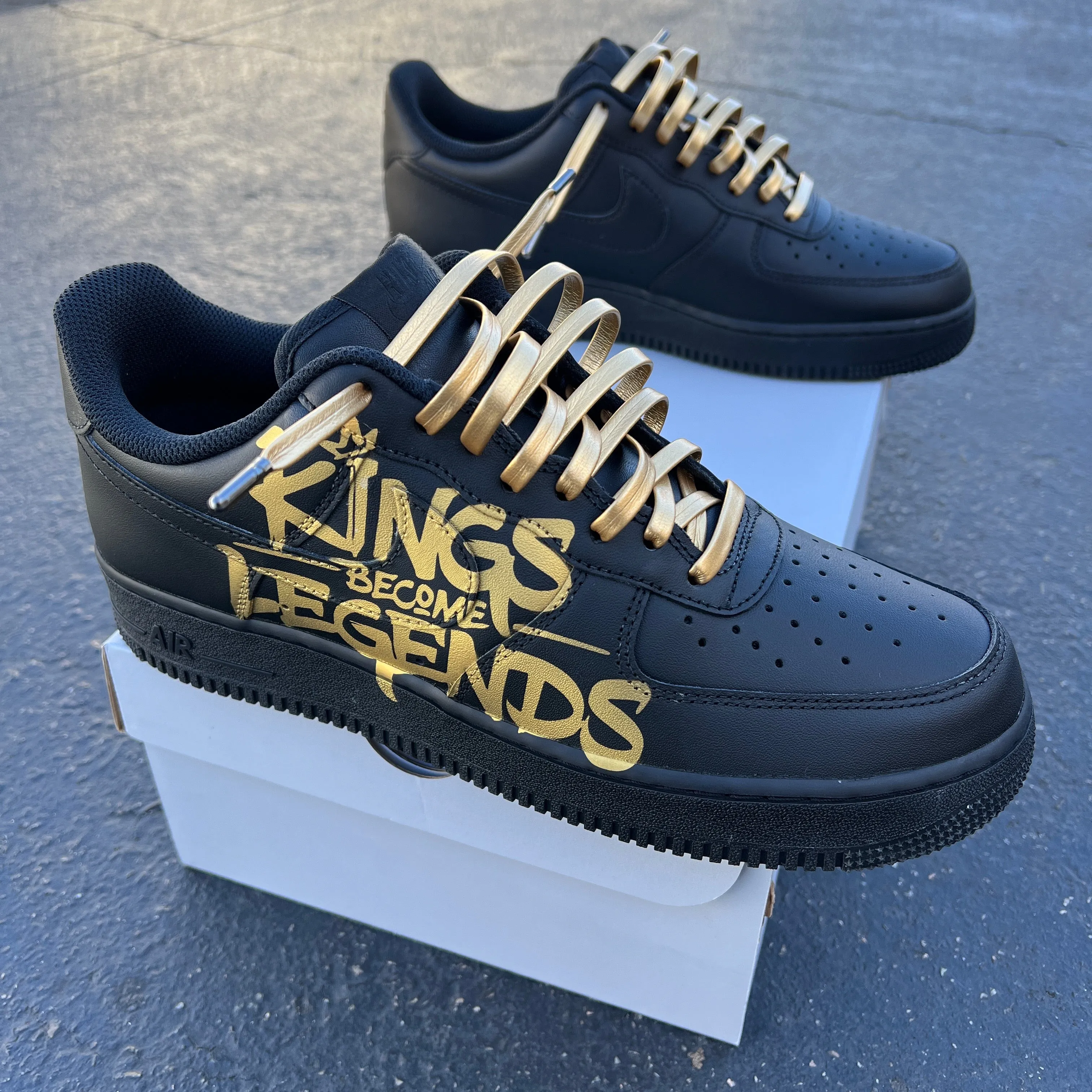 Black Nike AF1 low size 10.5 men's - custom order - invoice 2 of 2