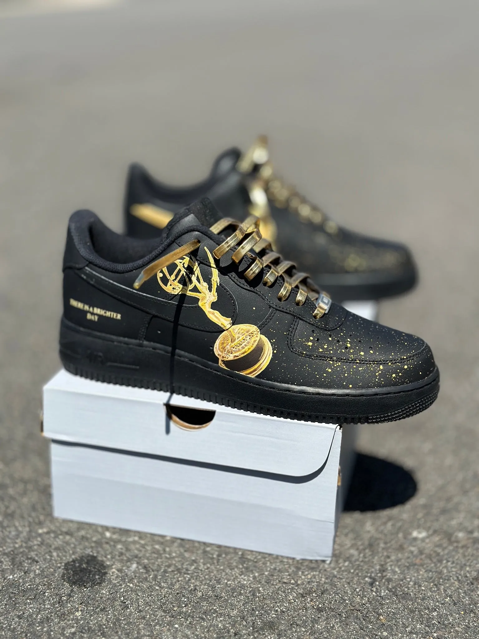 Black Nike Air Force 1 Low - Men's Size 10.5 - Custom Order - Second Pair