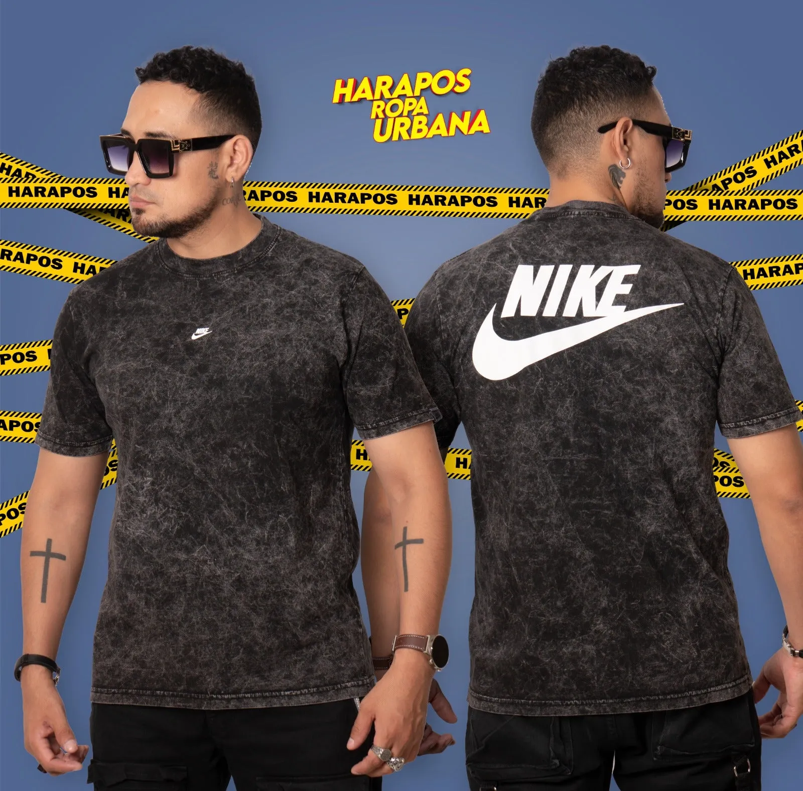 Black Nike pre-washed t-shirt.