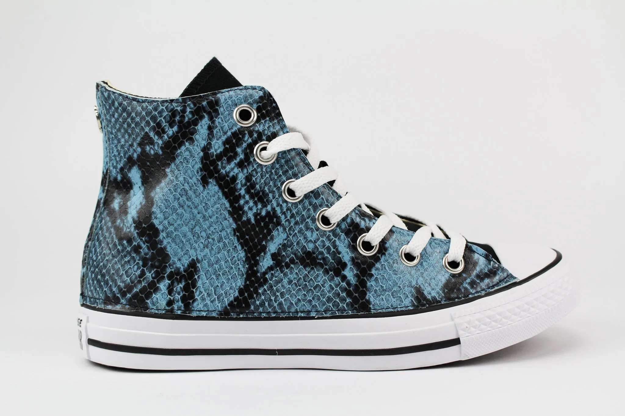 Black Pitone Azzurro Converse All Star