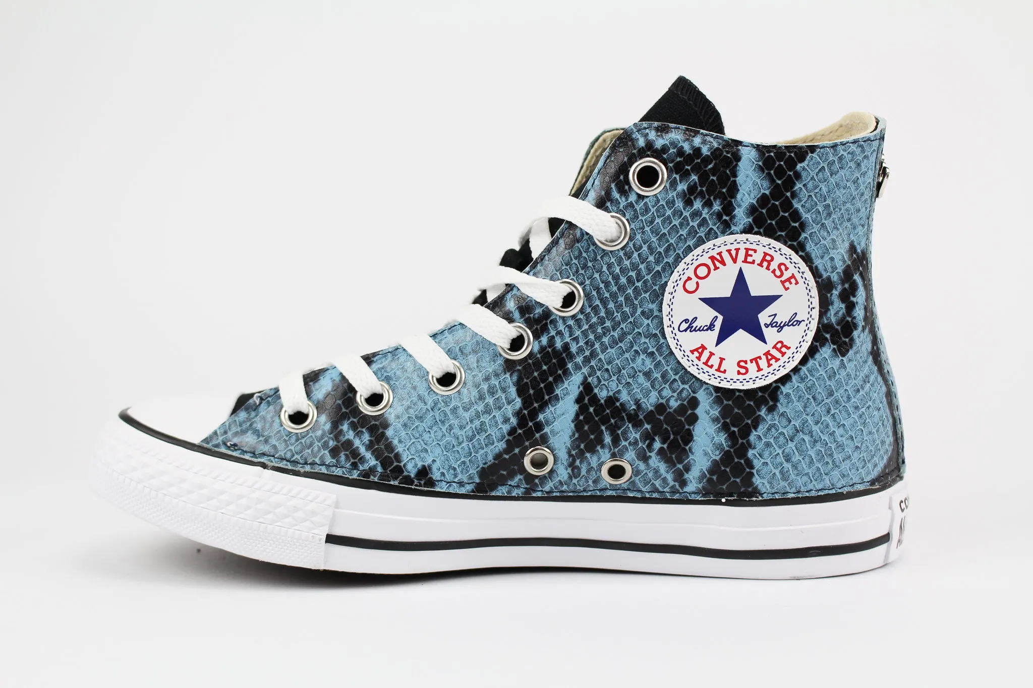 Black Pitone Azzurro Converse All Star