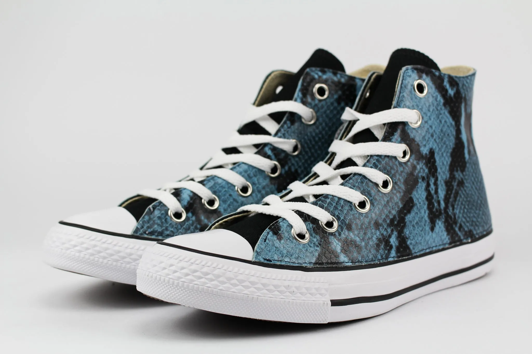 Black Pitone Azzurro Converse All Star