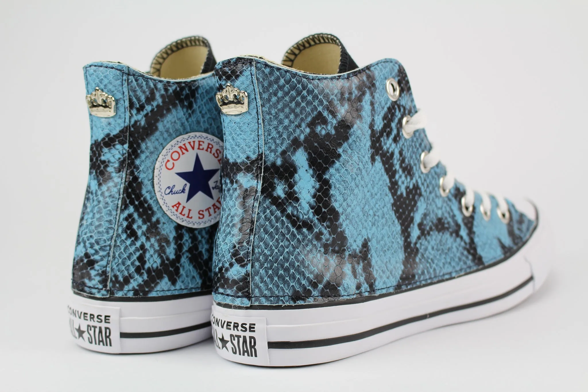 Black Pitone Azzurro Converse All Star