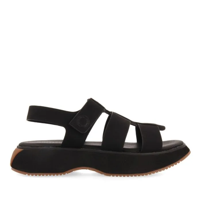 BLACK SPORTS SANDALS CRAB TYPE FOR WOMEN GWEEK