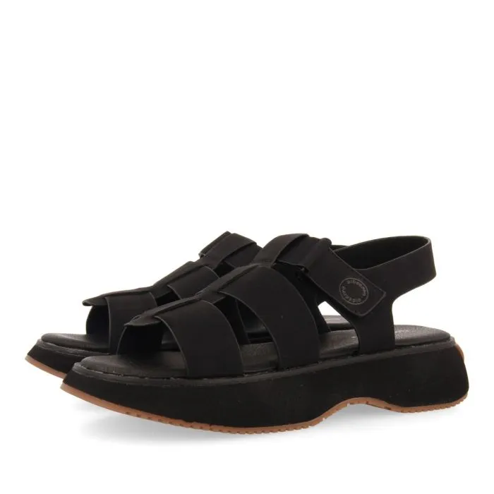 BLACK SPORTS SANDALS CRAB TYPE FOR WOMEN GWEEK