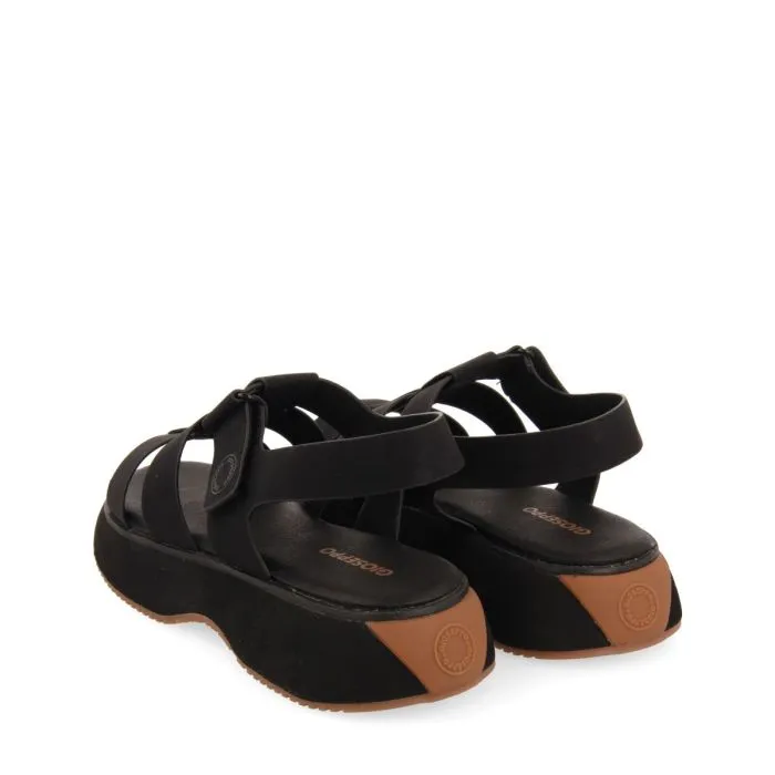 BLACK SPORTS SANDALS CRAB TYPE FOR WOMEN GWEEK