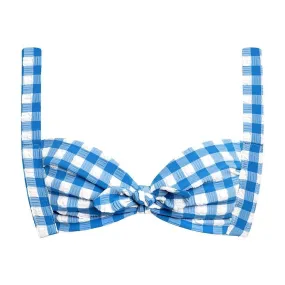 Blue Gingham Kayla Bikini Top - Online Shopping for Women's Swimwear | Shop Now