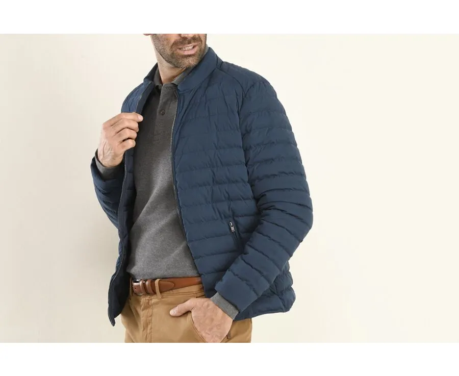 Blue Lightweight Puffer Jacket with Pigeon Design - SVEN II