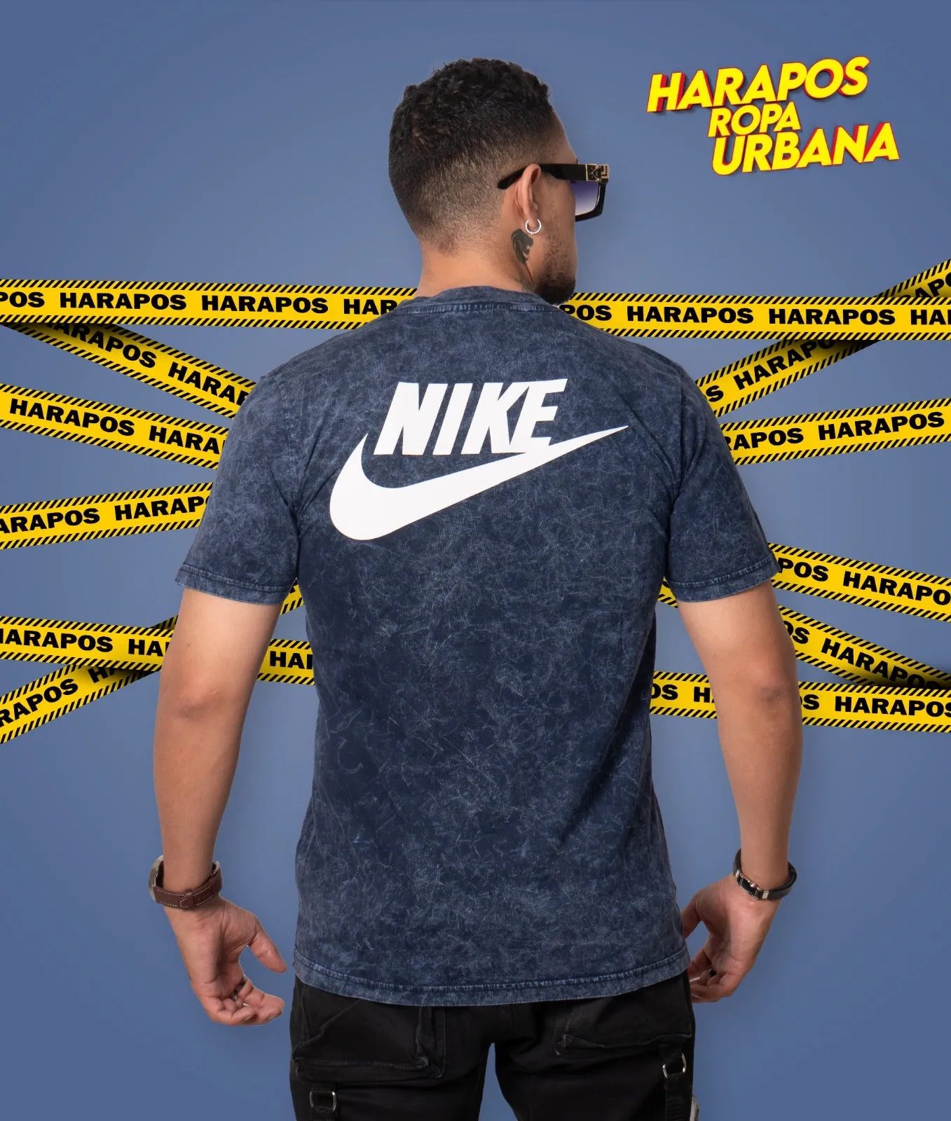 Blue Nike pre-washed t-shirt