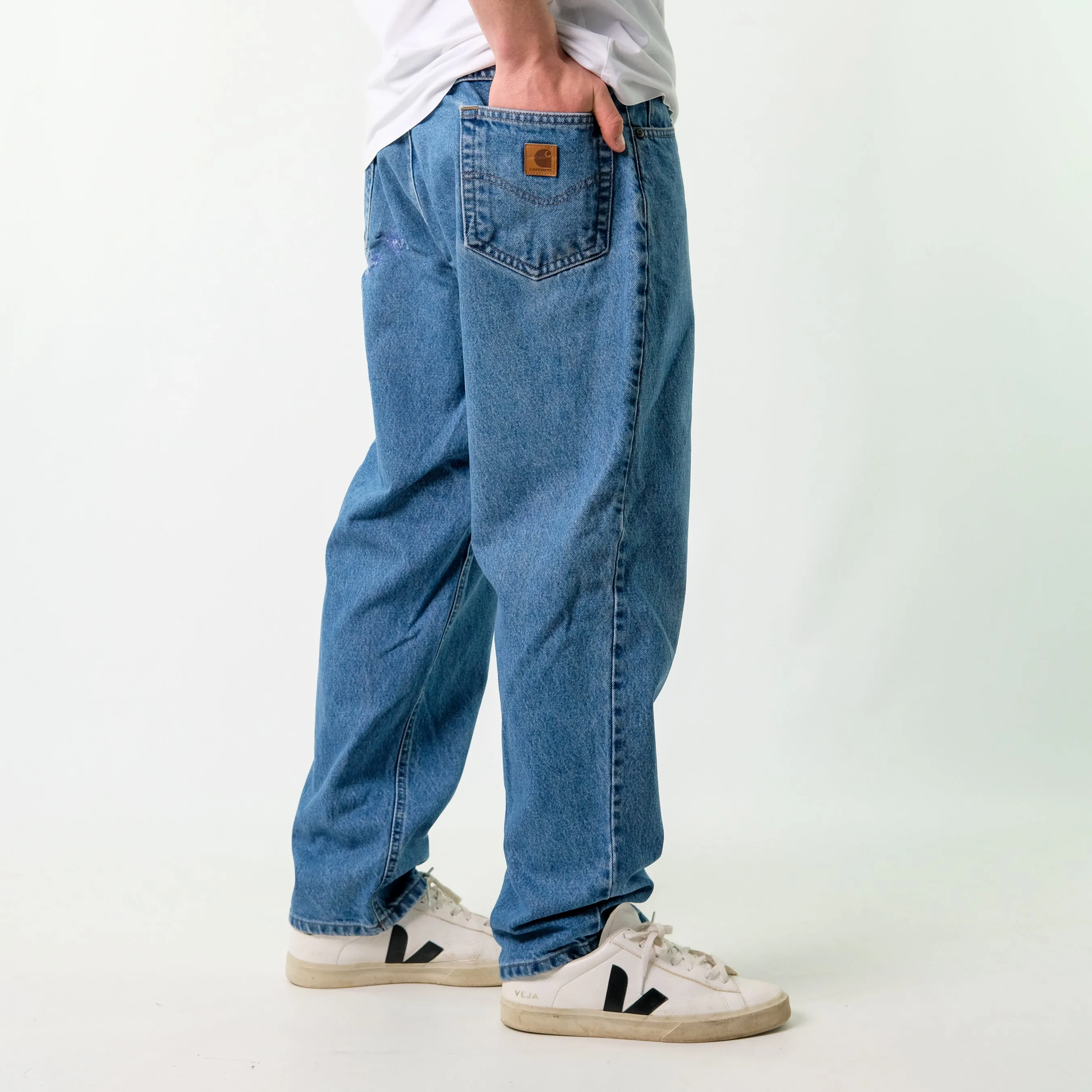 Blue y2ks Carhartt Denim Jeans Baggy Pants (38x30)