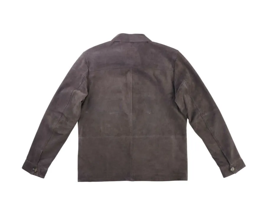 Brown Suede Leather Jacket for Men - FAUSTIN