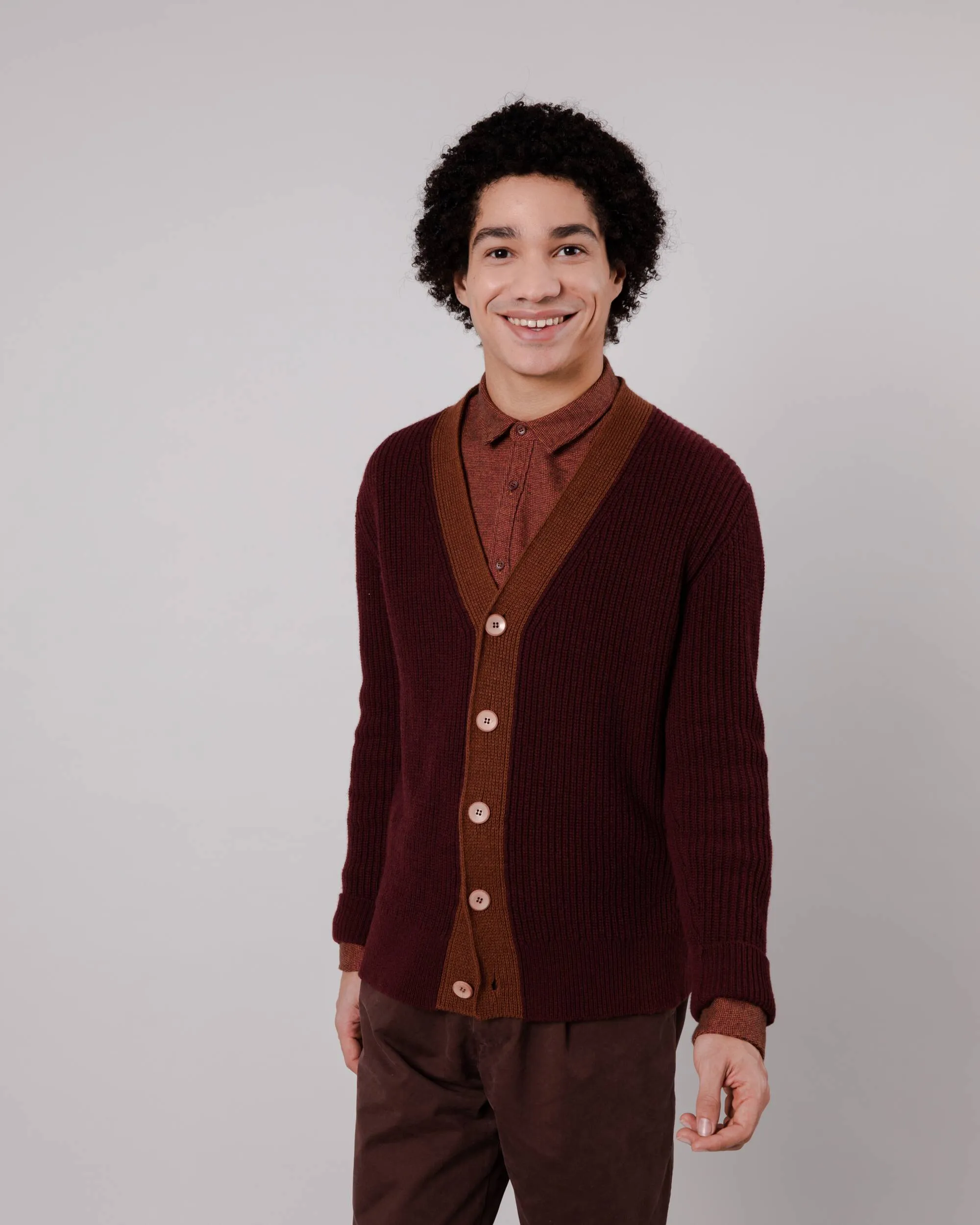 Brown Wool Cardigan