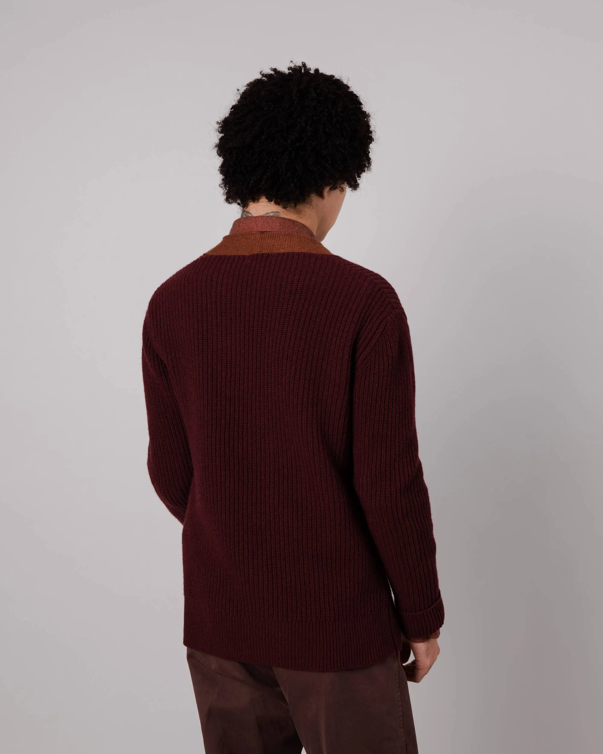 Brown Wool Cardigan